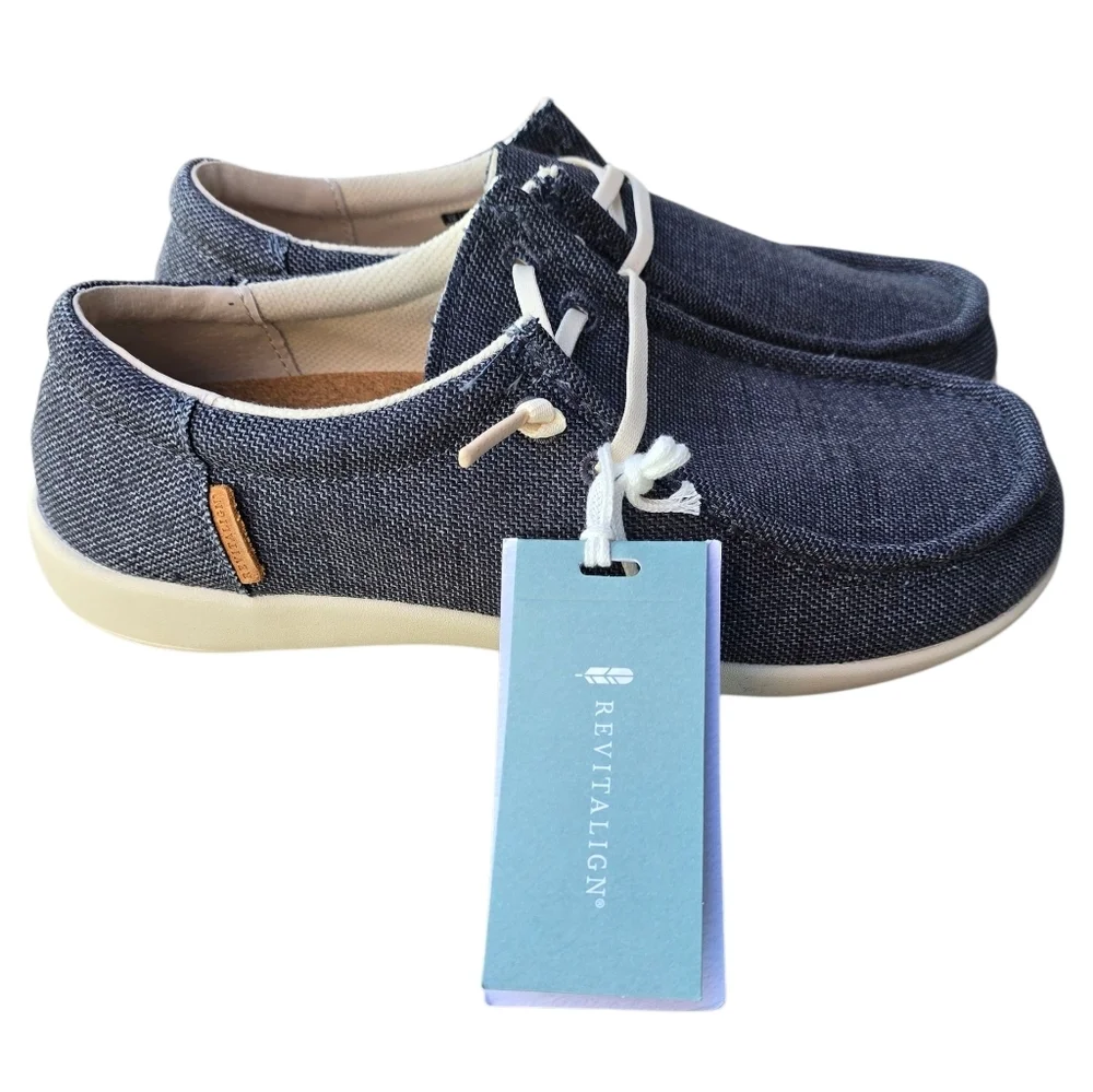 🌻NIB | WACO Revitalign Carefree Denim Slip On Sneakers, Size 9D (Wide)